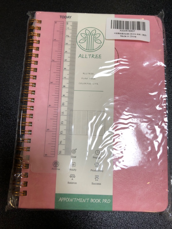 Photo 1 of Appointment Book, Undated Weekly Planner with Hourly Schedule, ALLTREE Spiral Notebook Planner with To Do list, Hardcover Notebook for Organize Appointments & Schedules, Lasts 12 Months, Pink, 8.5"x6" Pink Spiral Appointment Book Pro