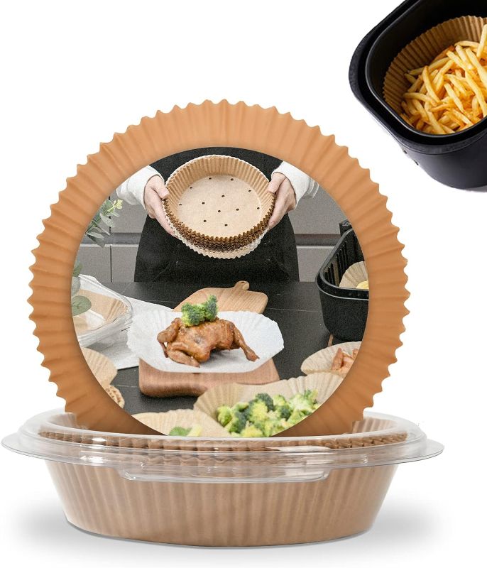 Photo 1 of [3-Size] Air Fryer Disposable Paper Liner Compatible with COSORI Air Fryer Toaster Oven, Non-stick Air Fryer Parchment Paper Baking Accessories
