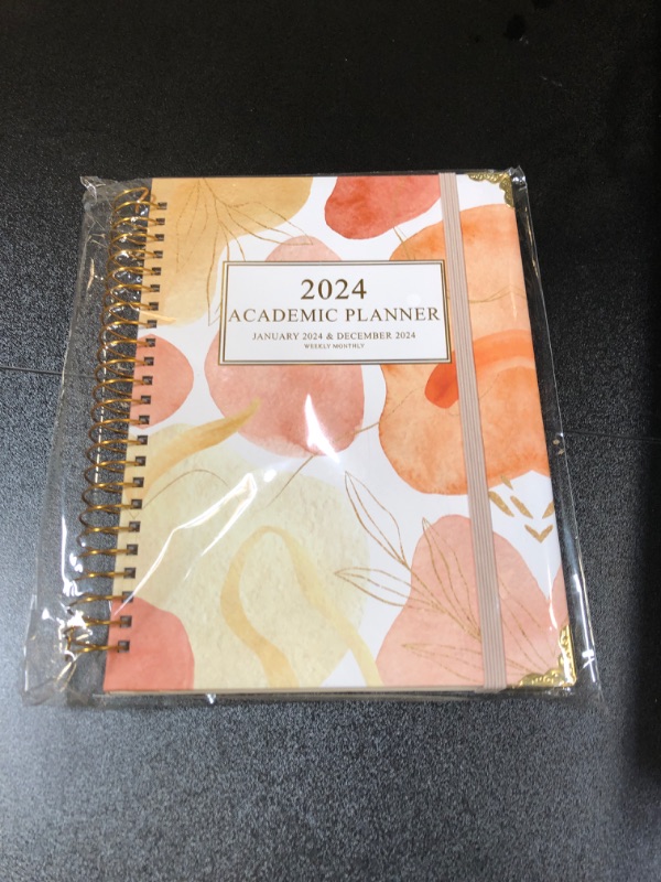 Photo 2 of 2024 Planner - Weekly Monthly Planner 2024,Jan.2024-Dec.2024,6.3x8.5 Academic Agenda Planner with Tabs,Spiral Bound,Elastic Closure.BOHO