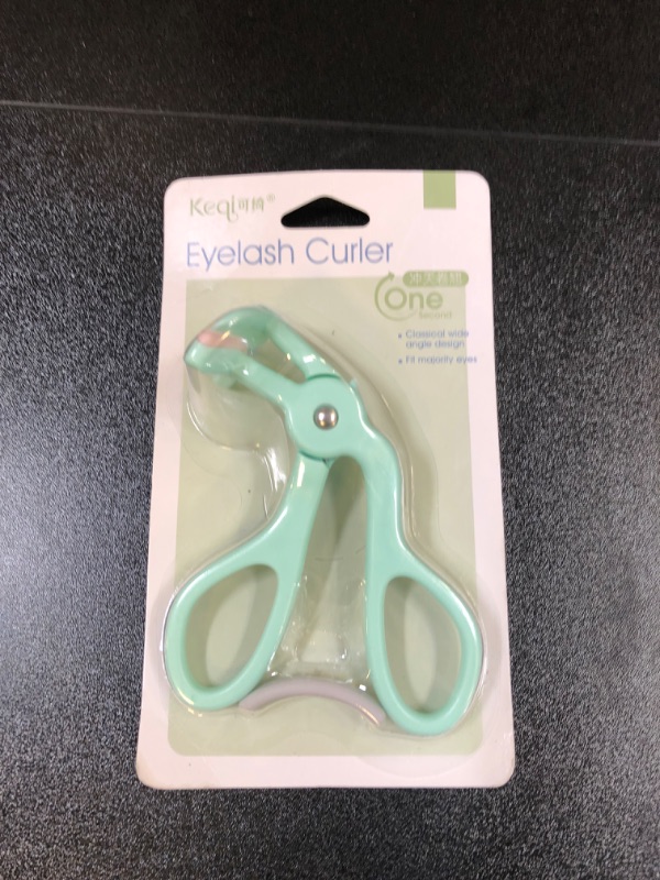 Photo 1 of Eyelash Curler Green Frameless, AMilHiTon Upgraded Design Eyelash Curler with 1 Silicone Refill Pads, 24-Hour Long-Lasting Curl No Pinching and Pulling Lash Curler Makeup Tool for Makeup Girls