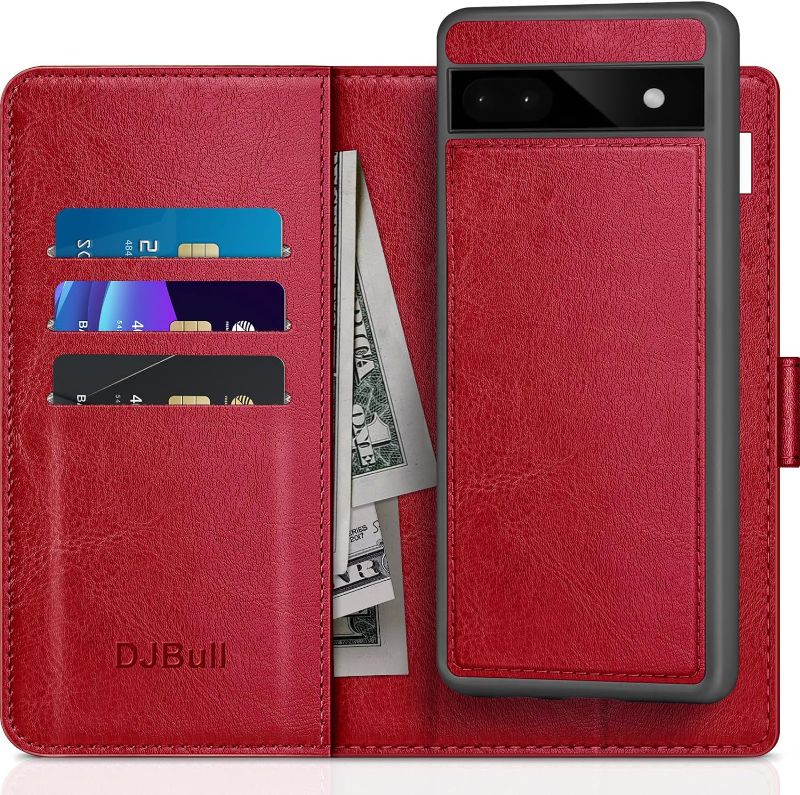 Photo 1 of for Google Pixel 6A 2-in-1 Detachable Wallet case with Credit Card Holder?RFID Blocking?,Flip Folio Book PU Leather Protective Cover Women Men for Pixel 6A Phone case Red
v 