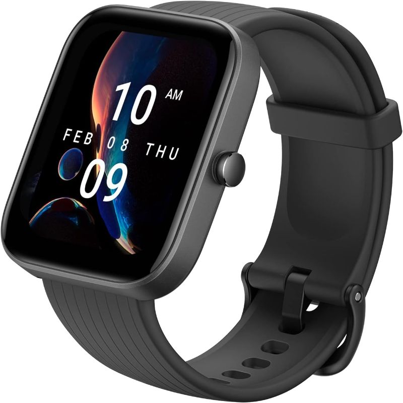 Photo 1 of Amazfit Bip 3 Pro Smart Watch for Android iPhone Bip 3 Pro Smart Watch for Women (BLACK)
 NEW (FACTORY SEALED)