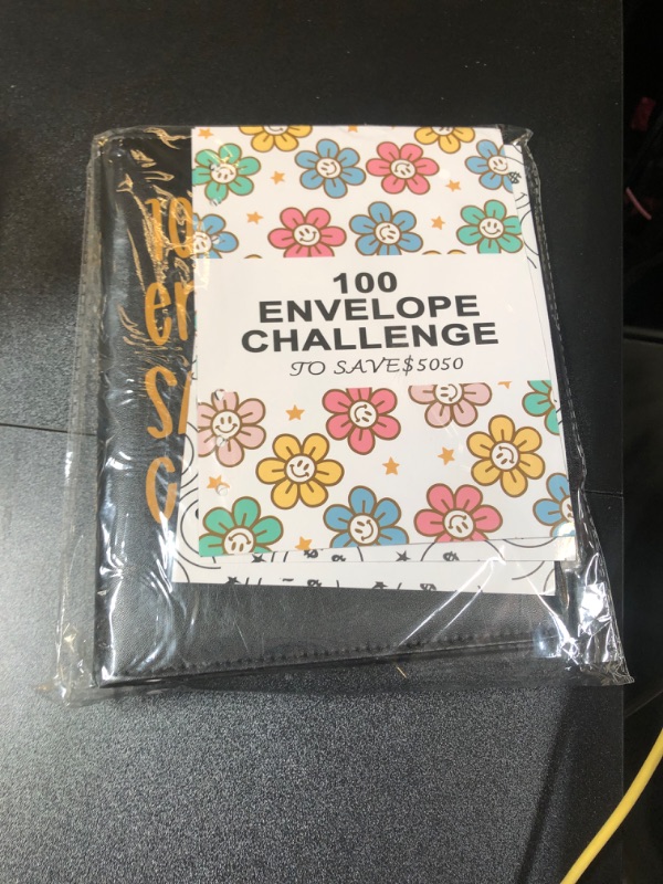 Photo 1 of 100 Envelopes Challenge Binder,Savings Challenge Binder,Easy and Funny Way to Save $5,050, A5 Money Saving Budget Binder with Cash Envelopes(BLACK)