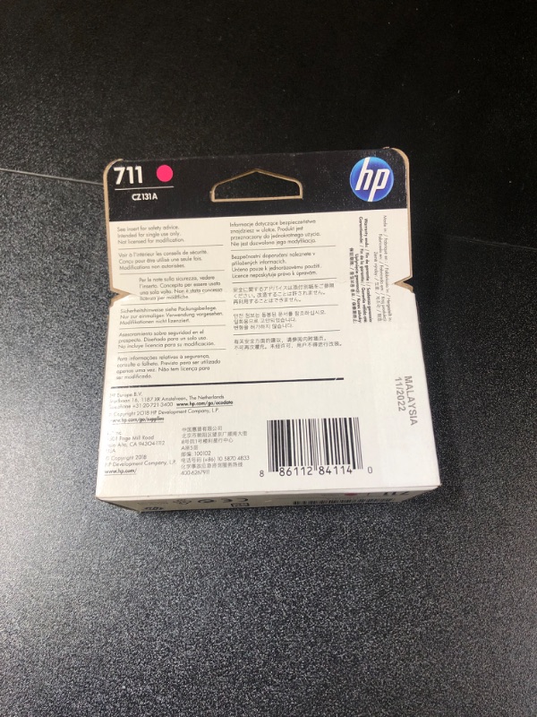 Photo 3 of HP 711 Ink Cartridge - Magenta
EXP  11/2022