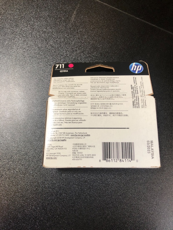 Photo 3 of HP 711 Ink Cartridge - Magenta
EXP  11/2023