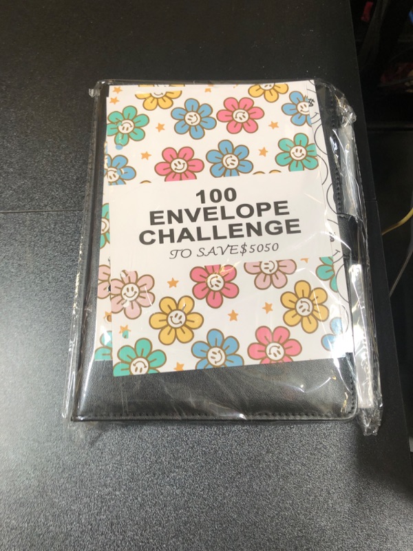 Photo 1 of 100 Envelopes Challenge Binder,Savings Challenge Binder,Easy and Funny Way to Save $5,050, A5 Money Saving Budget Binder with Cash Envelopes(BLACK)