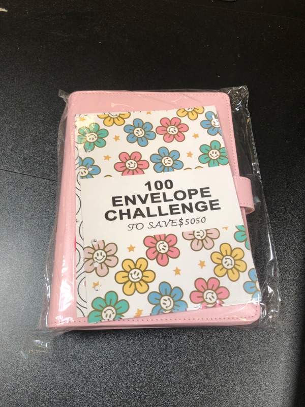 Photo 1 of 100 Envelopes Challenge Binder,Savings Challenge Binder,Easy and Funny Way to Save $5,050, A5 Money Saving Budget Binder with Cash Envelopes(Pink)