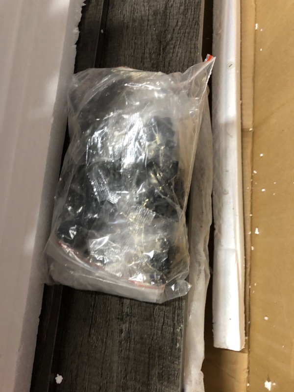 Photo 1 of Unikito L Shaped Computer Desk, Reversible Corner Desk with Power Outlet and LED Strip, L- Shaped Gaming Table with Monitor Stand and Storage Shelf, Ergonomic 2 Person Home Office Work Desk, Black Oak