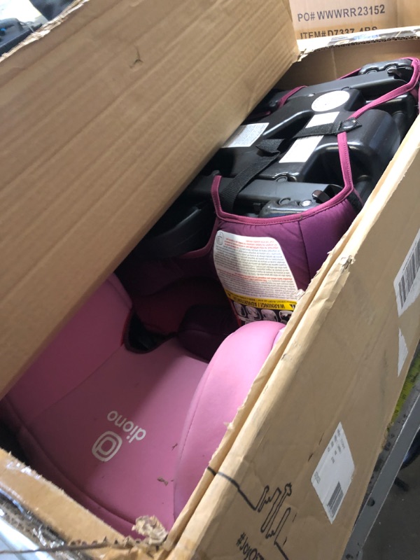 Photo 2 of Diono Cambria 2 XL 2022, Dual Latch Connectors, 2-in-1 Belt Positioning Booster Seat, High-Back to Backless Booster with Space and Room to Grow, 8 Years 1 Booster Seat, Pink NEW! Pink