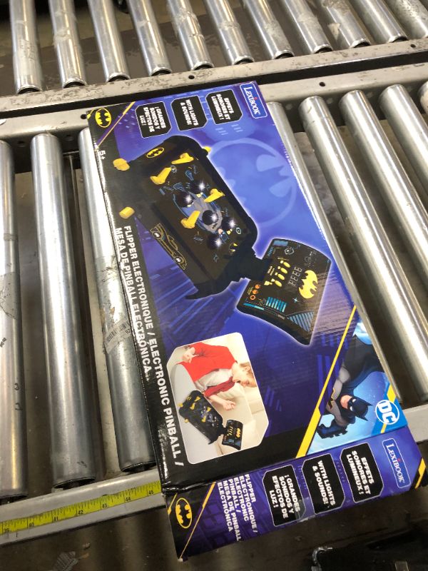 Photo 1 of Lexibook Batman Electronic Pinball Machine, Fun Sounds and Light Effects, 5 Obstacles, Works with 3 LR14 Batteries, Black/Yellow, JG610BAT
