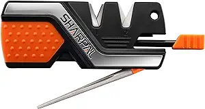 Photo 1 of "Folding Knives to your liking" 6-In-1 Orange/Black Tungsten Carbide/Knife Sharpener 101N 814744020015-4FDG1-GF-7403