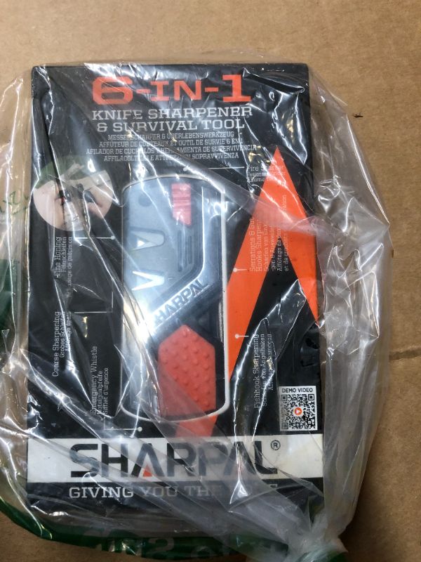 Photo 1 of "Folding Knives to your liking" 6-In-1 Orange/Black Tungsten Carbide/Knife Sharpener 101N 814744020015-4FDG1-GF-7403