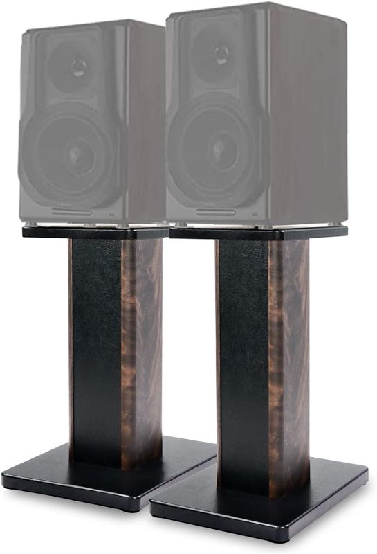 Photo 1 of 20 Inch (50CM) - Pair- Wood Speaker Stands for Home-Cinema HiFi Desktop and Satellite Speakers Monitor Stands, Enhanced Audio Listening Experience for Home Theaters
