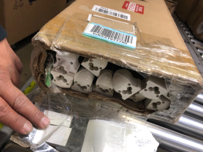 Photo 1 of Singteam 10Pack 8Ft LED Shop Light Fixture, 100W Integrated LED Tube Light,15500LM, 6500K, Clear Cover,6 Rows V Shape 270 Degree T8 LED Lighting for Garage Warehouse Workshop Basement 8FT 6500K 10Pack