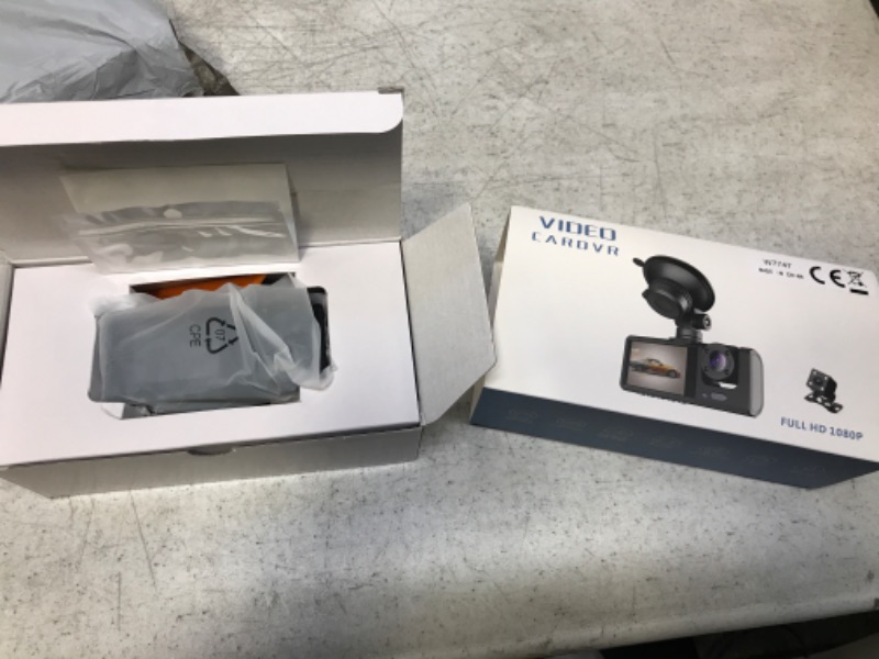Photo 1 of Roinvou 3 Channel Dash Cam Front Rear and Inside with 2" IPS Screen, Three Way Triple Dash Camera Recorder for Car, 130° FOV with Night Vision, Loop/Voice Recording, Parking Monitor, Motion Detection