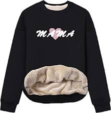 Photo 1 of Gihuo Damen Mama Sweatshirt Winter Rundhals Sherpa Fleece Gefüttert Pullover Sweatshirt Sz Large
