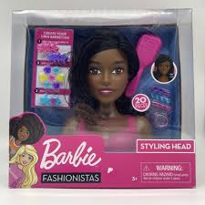 Photo 1 of Barbie Fashionistas : Styling Head 20 cm Black Hair Includes Accessories