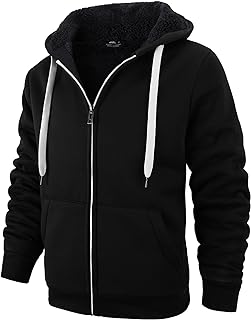 Photo 1 of JACKETOWN Men's Heavyweight Fleece Hoodies full Zipper Thick Sherpa Lined Sweatshirt Wool Warm Coat SZ 2XL