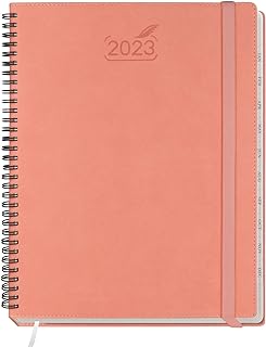 Photo 1 of 2024 Planner by BEZEND, A4 Calendar 8.5" x 11", Daily Weekly and Monthly Agenda,Spiral Bound,FSC Certified 100GSM Paper, Vegan Leather Soft Cover - Pink https://a.co/d/gY7kmCu