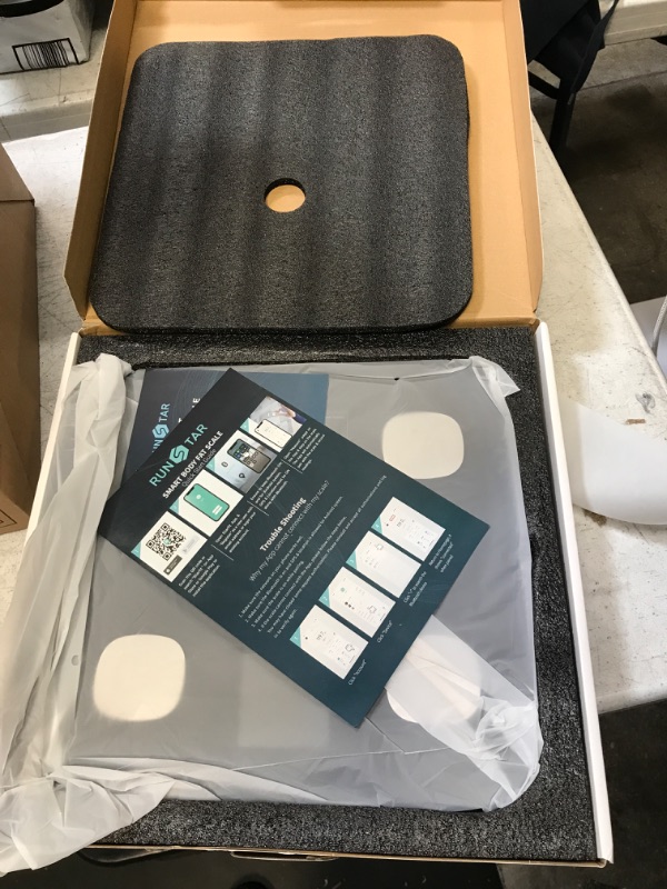 Photo 1 of Smart Scale for Body Weight and Fat Percentage, RunSTAR High Accuracy Digital Bathroom Scale with Large Display for BMI Heart Rate FSA&HSA Eligible 15 Body Composition Analyzer Sync with Fitness App Large Black