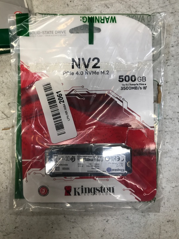 Photo 2 of Kingston NV2 500G M.2 2280 NVMe Internal SSD | PCIe 4.0 Gen 4x4 | Up to 3500 MB/s | SNV2S/500G Internal Solid State Drives 500GB