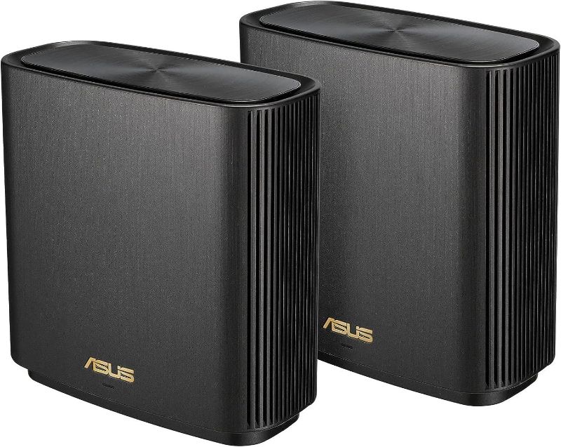 Photo 1 of ASUS ZenWiFi XT9 AX7800 Tri-Band WiFi6 Mesh WiFiSystem (2Pack), 802.11ax, up to 5700 sq ft & 6+ Rooms, AiMesh, Lifetime Free Internet Security, Parental Controls, 2.5G WAN Port, UNII 4, Charcoal
