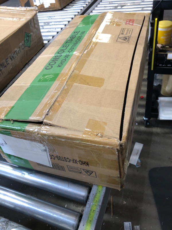 Photo 1 of VECELO 70 Inch Long Console/Sofa Table with Charging Station&Power Outlet, Narrow Industrial Behind Couch, for Entryway, Hallway, Living Room, Foyer, Gray Grey 70 inches