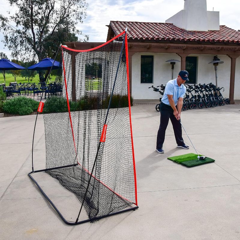 Photo 1 of GoSports Golf Practice Hitting Net - Choose Between Huge 10 ft x 7 ft or 7 ft x 7 ft Nets - Personal Driving Range for Indoor or Outdoor Use - Designed by Golfers for Golfers