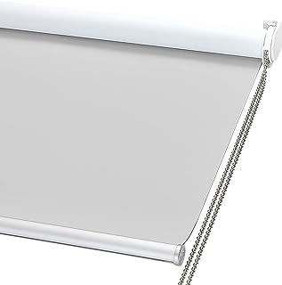 Photo 1 of 100% Blackout Roller Shade, Window Blind with Thermal Insulated, UV Protection Fabric. Total Blackout Roller Blind for Office and Home. Easy to Install. White,20" W x 72" H https://a.co/d/7hFdh4t