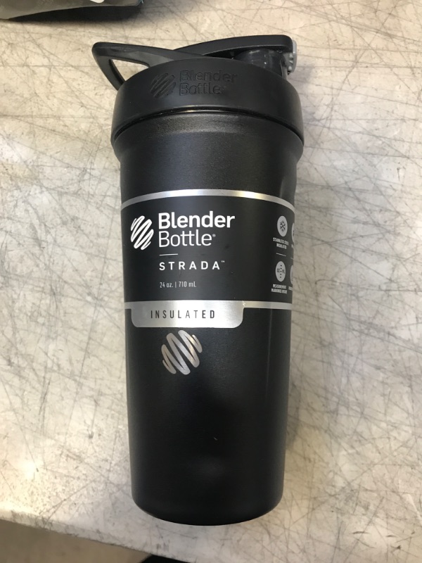 Photo 2 of BlenderBottle 24-Ounce Black Strada Stainless Steel Water Bottle