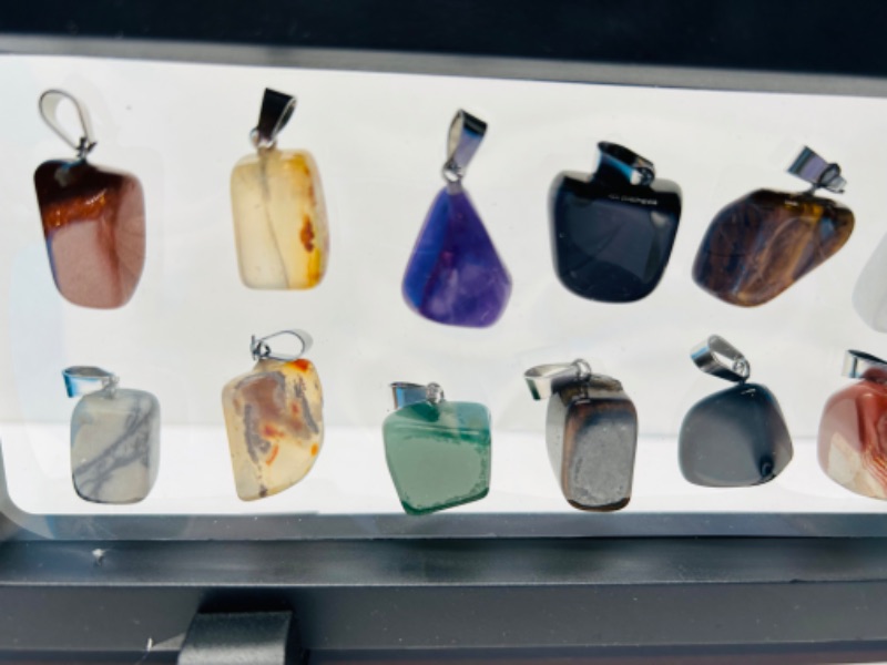 Photo 3 of 662530…polished rock pendants in9 x 4” display 