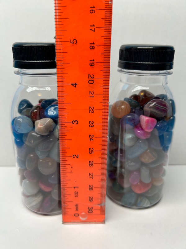 Photo 4 of 662531…2 bottles of polished rocks  5” tall