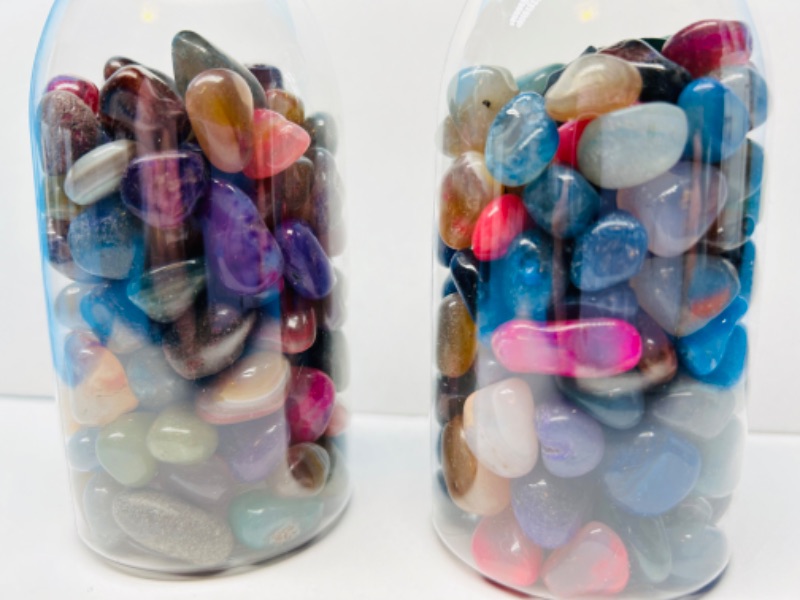 Photo 3 of 662532…2 bottles of polished rocks 5” tall 