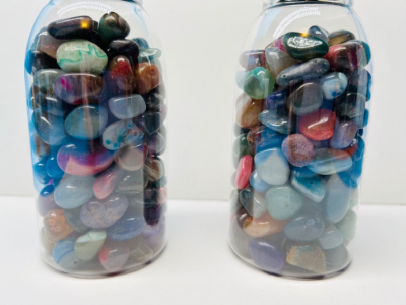 Photo 2 of 662534… 2 bottles of polished rocks 5” tall 