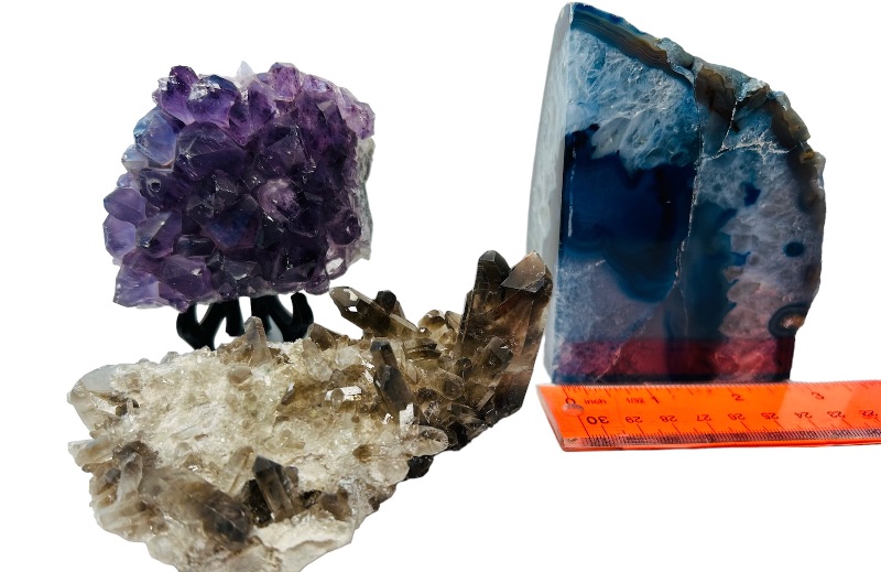 Photo 1 of 662536…smoker quartz, amethyst, and agate base rocks