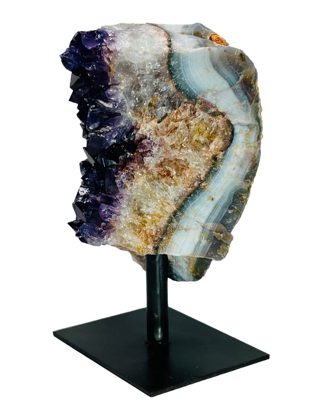 Photo 2 of 662546…5”  amethyst rock on stand - height includes display stand 