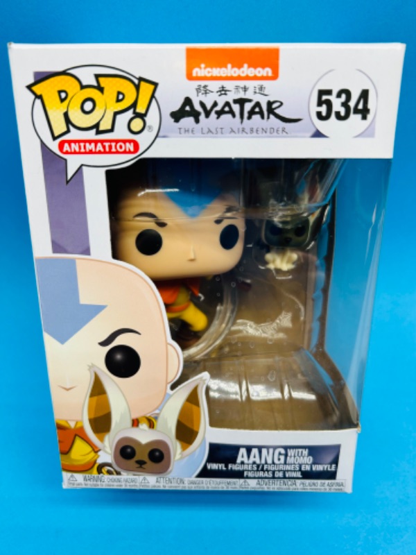 Photo 1 of 662619…Funko pop avatar Aang with Momo vinyl figure 