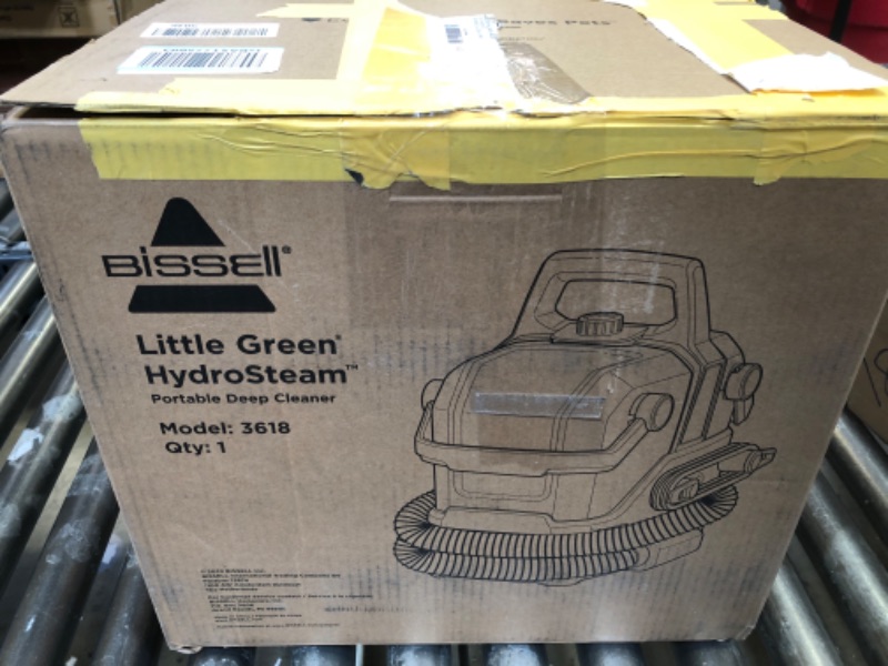 Photo 3 of BISSELL Little Green HydroSteam Multi-Purpose Portable Carpet and Upholstery Cleaner, Car and Auto Detailer, 3618