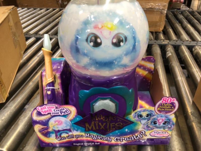 Photo 2 of Magic Mixies Magical Misting Crystal Ball with Interactive 8 inch Blue Plush Toy and 80+ Sounds and Reactions