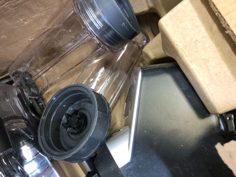 Photo 1 of Ninja BL660 Professional Compact Smoothie & Food Processing Blender, 1100-Watts, 3 Functions for Frozen Drinks, Smoothies, Sauces, & More, 72-oz.* Pitcher, (2) 16-oz. To-Go Cups & Spout Lids, Gray 1100 Watts with Single Serve