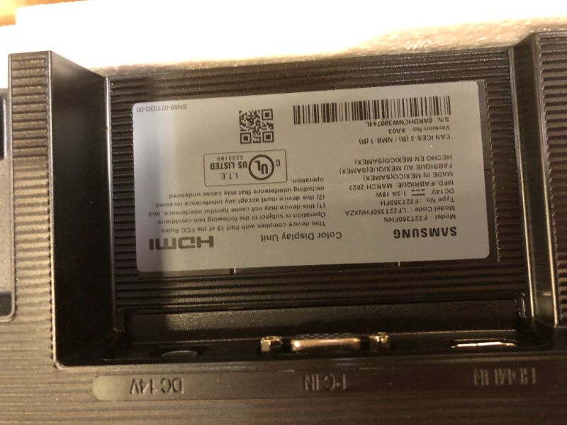 Photo 4 of SAMSUNG 22" T350 Series FHD 1080p Computer Monitor, 75Hz, IPS Panel, HDMI, VGA (D-Sub), 3-Sided Border-Less, FreeSync, LF22T350FHNXZA
