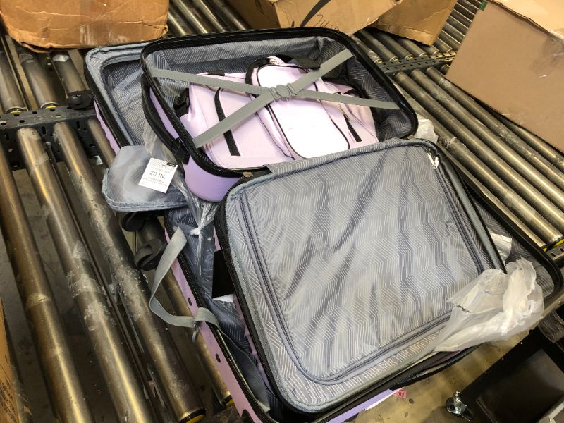 Photo 4 of Travelers Club Midtown Hardside Luggage Travel Set, Lilac, 4-Piece Set 4-Piece Set Lilac