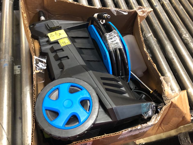 Photo 2 of Electric Power Washer 4200PSI Max 2.8 GPM Electric Pressure Washer with 25 Foot Hose, 16.4 Foot Power Cord, Soap Tank Car Wash Machine Blue Ideal Cleaning for Garden, Yard, House J2P4200