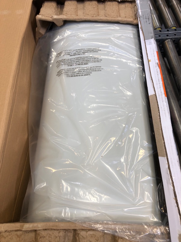 Photo 1 of Diaper Genie Platinum Pail (Stone Grey) is Made in Durable Stainless Steel and Includes 1 Easy Roll Refill with 18 Bags That can Last up to 5 Months.