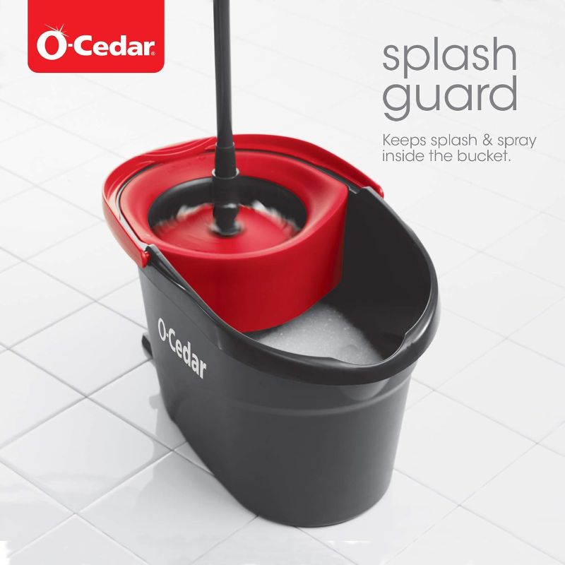Photo 1 of O-Cedar Easywring Microfiber Spin Mop & Bucket Floor Cleaning System MISSING MOP HEAD
