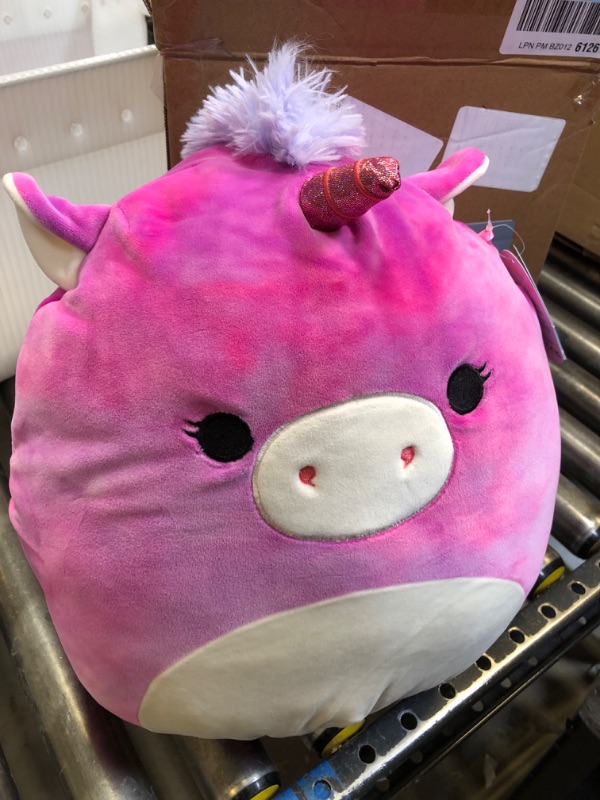 Photo 2 of Squishmallows 14-Inch Purple and Pink Tie Dye Unicorn with White Belly and Purple Mane Plush - Add Lola to Your Squad, Ultrasoft Stuffed Animal Large Plush Toy, Official Kellytoy Plush Unicorn Lola