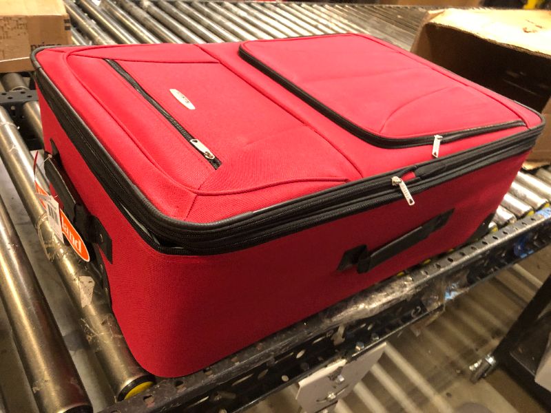 Photo 2 of Rockland Journey Softside Upright Luggage Set, Red, 4-Piece (14/19/24/28) 4-Piece Set (14/19/24/28) Red