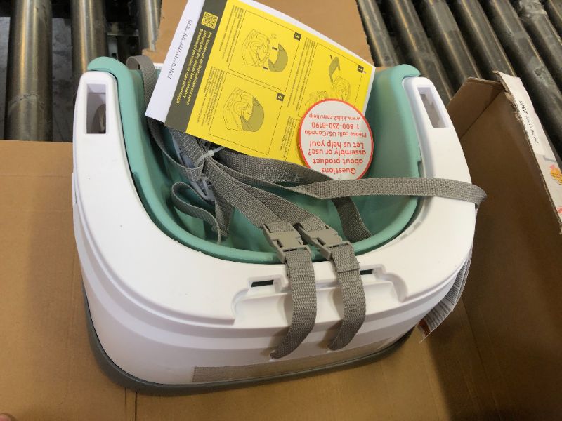 Photo 3 of Ingenuity Baby Base 2-in-1 Booster Feeding and Floor Seat with Self-Storing Tray - Mist