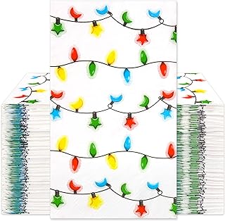 Photo 1 of 100 Christmas Napkins Paper Guest Towels 3 Ply Multicolor Xmas String Lights Bulbs Decorative Guest Napkins Disposable Hand Towels for Bathroom Dinner Home Kitchen Winter Holiday Party Supplies Decor https://a.co/d/6pSkcDo