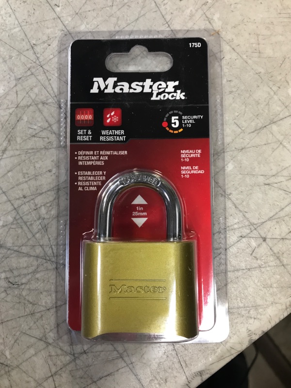 Photo 2 of Master Lock Outdoor Combination Lock, 2 in. Shackle, Resettable